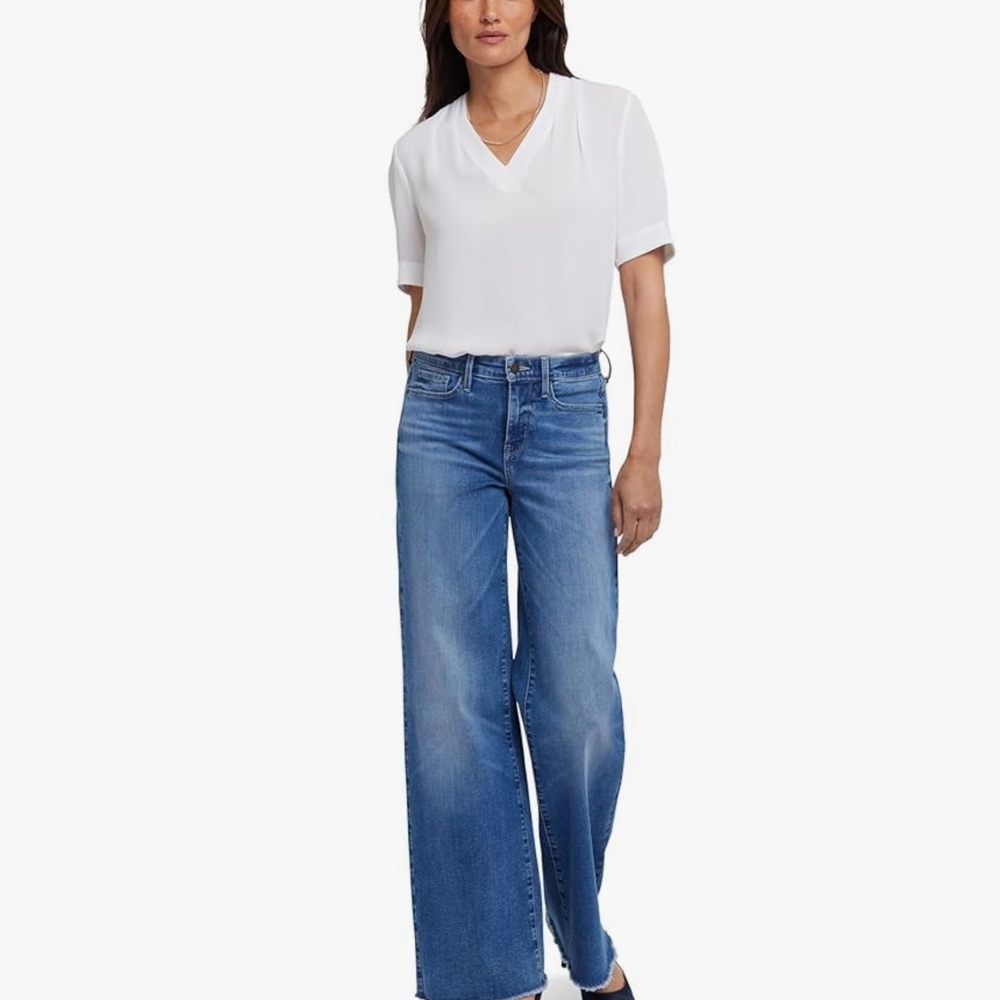 NYDJ Women's Teresa Wide Leg Jeans in Picasso Lake